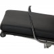 Charles Eames Ea-208 chair reupholstered in black bizon leather