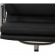 Charles Eames Ea-208 chair reupholstered in black bizon leather