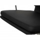 Charles Eames Ea-208 chair reupholstered in black bizon leather