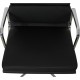 Charles Eames Ea-208 chair reupholstered in black bizon leather