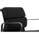 Charles Eames Ea-208 chair reupholstered in black bizon leather