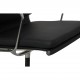 Charles Eames Ea-208 chair reupholstered in black bizon leather