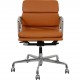 Charles Eames Ea-217 office chair reupholstered in cognac Nevada anilin leather