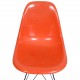 Set of 4 orange Charles Eames DSR Chairs (4)