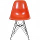 Set of 4 orange Charles Eames DSR Chairs (4)