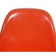 Sæt med 4 orange Charles Eames DSR stole (4)