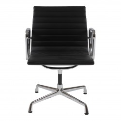 Charles Eames EA-108 chair with black leather