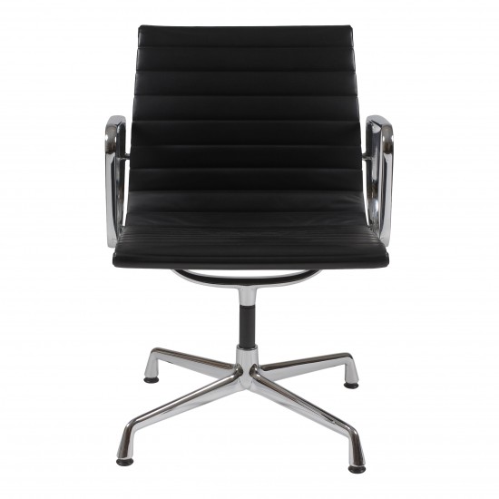 Charles Eames EA-108 chair with black leather