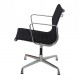 Charles Eames Ea 108 chair with black patinated hopsak fabric