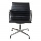 Charles Eames EA-108 chair with patinated black leather