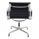 Charles Eames Ea-108 conference chair in black leather and chrome