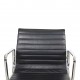 Charles Eames Ea-108 conference chair in black leather and chrome