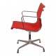 Charles Eames Ea-108 chair with red hopsak fabric