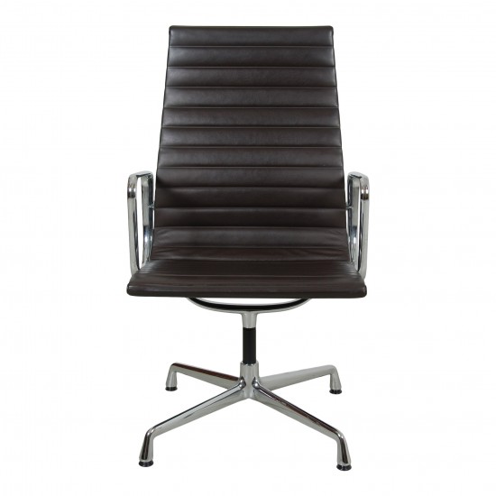 Charles Eames Ea-109 chair in dark brown leather