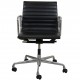 Charles Eames Ea-117 office chair in black leather Aluminium