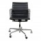 Charles Eames EA-117 office chair in black leather and chrome