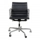 Charles Eames EA-117 office chair in black leather and chrome