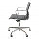 Charles Eames EA-117 office chair in black leather and chrome