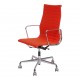 Charles Eames Ea-119 office chair with patinated orange fabric