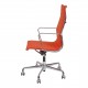 Charles Eames Ea-119 office chair with patinated orange fabric