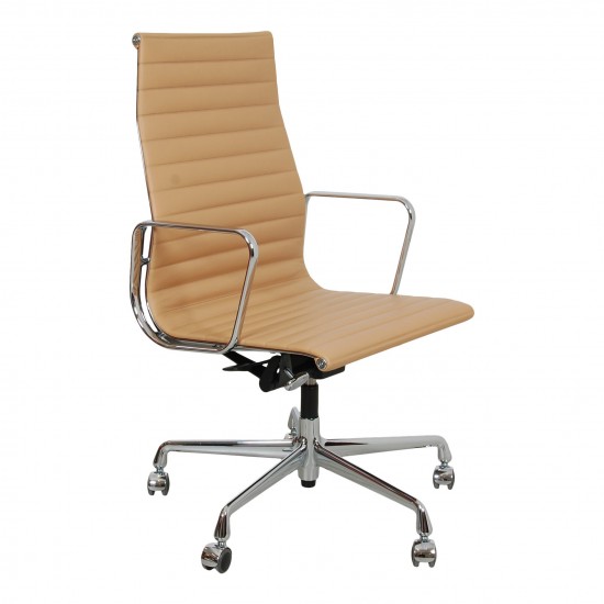 Charles Eames EA-119 office chair with caramel leather