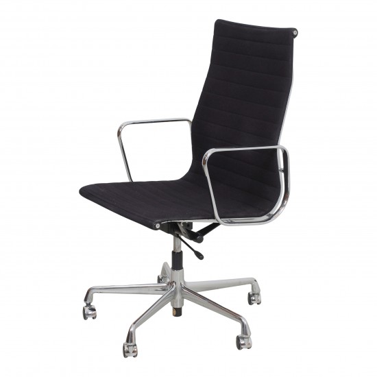 Charles Eames EA-119 office chair with black hopsak fabric, older model