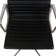 Charles Eames Ea-119 office chair in black leather, by Herman Miller