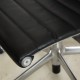 Charles Eames Ea-119 office chair in black leather, by Herman Miller
