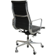 Charles Eames Ea-119 office chair in black leather, by Herman Miller