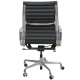 Charles Eames Ea-119 office chair in black leather, by Herman Miller