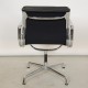 Charles Eames EA-208 chair in black leather, chrome 2000-2004