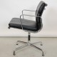 Charles Eames EA-208 chair in black leather, chrome 2000-2004