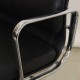 Charles Eames EA-208 chair in black leather, chrome 2000-2004