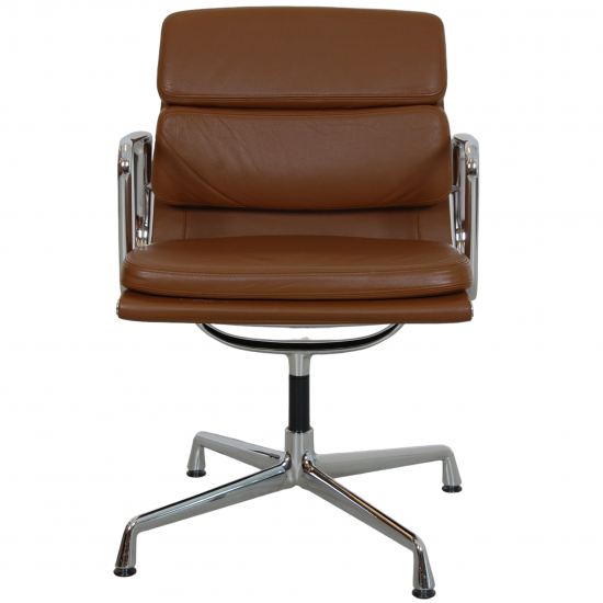Charles Eames Ea-208 chair in brown leather
