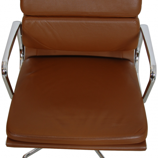 Charles Eames Ea-208 chair in brown leather