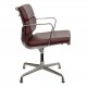 Charles Eames EA-208 sofpad chair in red/brown premium leather