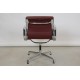 Charles Eames EA-208 sofpad chair in red/brown premium leather