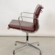 Charles Eames EA-208 sofpad chair in red/brown premium leather