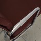Charles Eames EA-208 stol i rød/brunt premium læder 