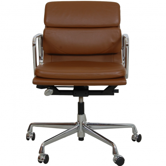 Charles Eames Ea-217 office chair in brown leather