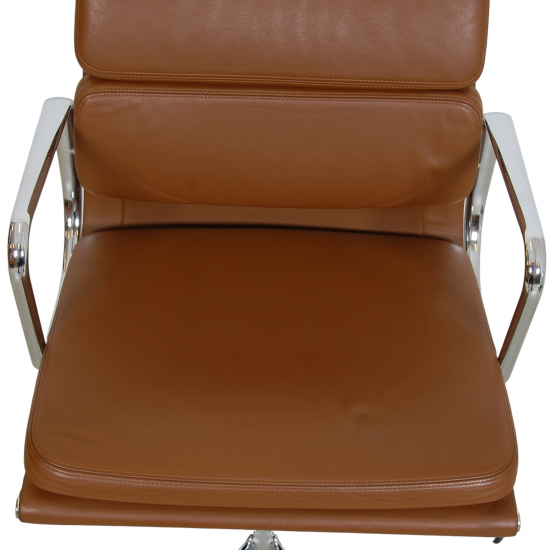 Charles Eames Ea-217 office chair in brown leather