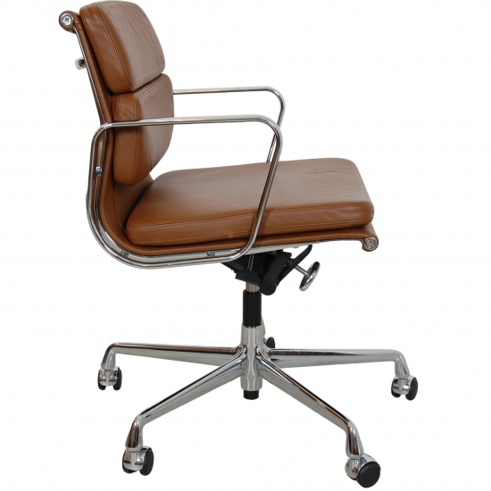 Charles Eames Ea-217 office chair in brown leather