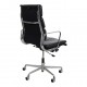 Charles Eames Ea-219 office chair fully upholstered in Black leather