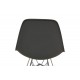 Set of 2 dark grey Charles Eames DSR dining chairs