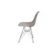 Sæt med 4 grå Charles Eames DSR spisebordsstole