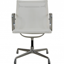 Charles Eames Chair Ea-108 in white mesh, Aluminium base