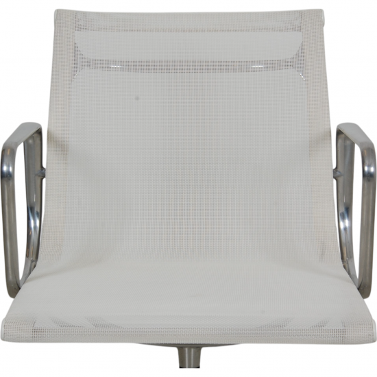 Charles Eames Chair Ea-108 in white mesh, Aluminium base