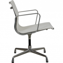 Charles Eames Chair Ea-108 in white mesh, Aluminium base