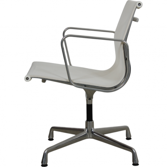 Charles Eames Chair Ea-108 in white mesh, Aluminium base