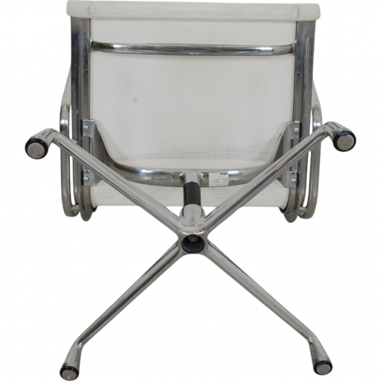 Charles Eames Chair Ea-108 in white mesh, Aluminium base